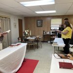 Jim Munro at St James’ Hallettsville. Our temporary chapel in Faith Station Ems classroom. Mother’s Day
